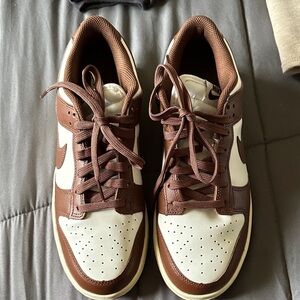 NEW. Never worn. Nike Women’s Chocolate Brown and White Sneakers
